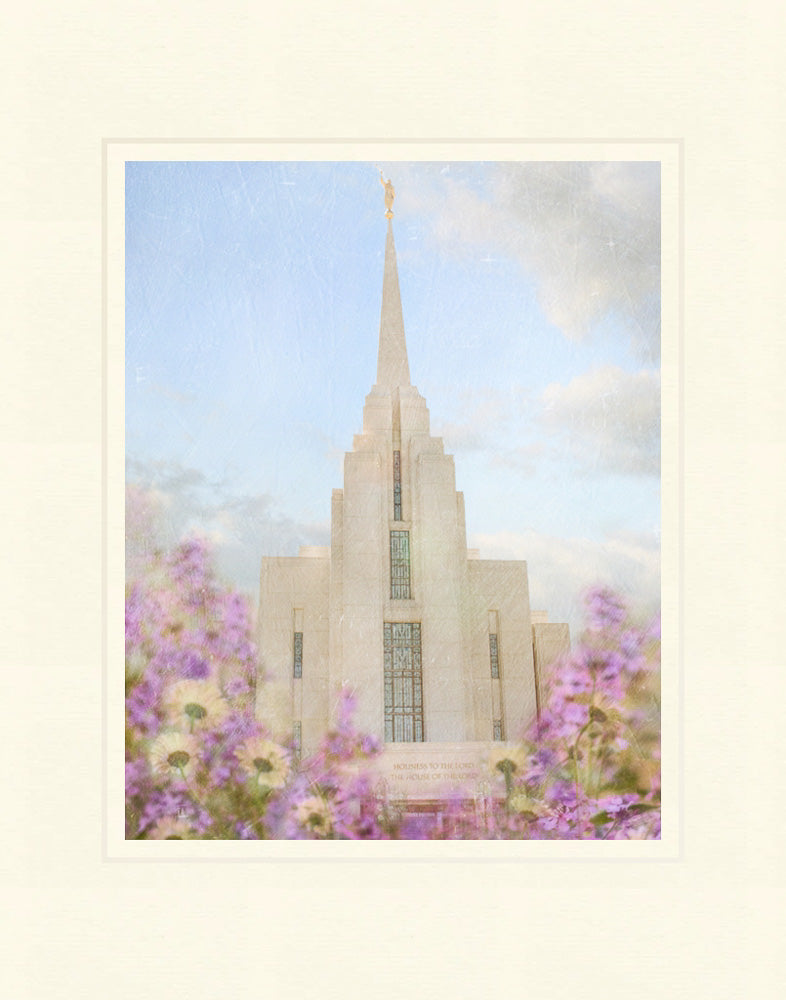 Rexburg Temple - Purple Lavendar by Mandy Jane Williams