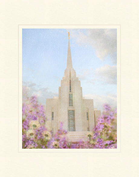 Rexburg Temple - Purple Lavendar by Mandy Jane Williams