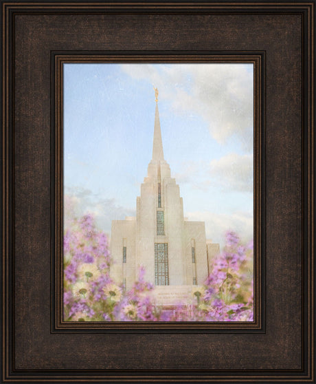 Rexburg Temple - Purple Lavendar by Mandy Jane Williams