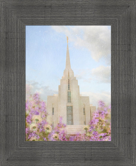 Rexburg Temple - Purple Lavendar by Mandy Jane Williams