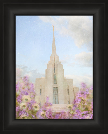 Rexburg Temple - Purple Lavendar by Mandy Jane Williams