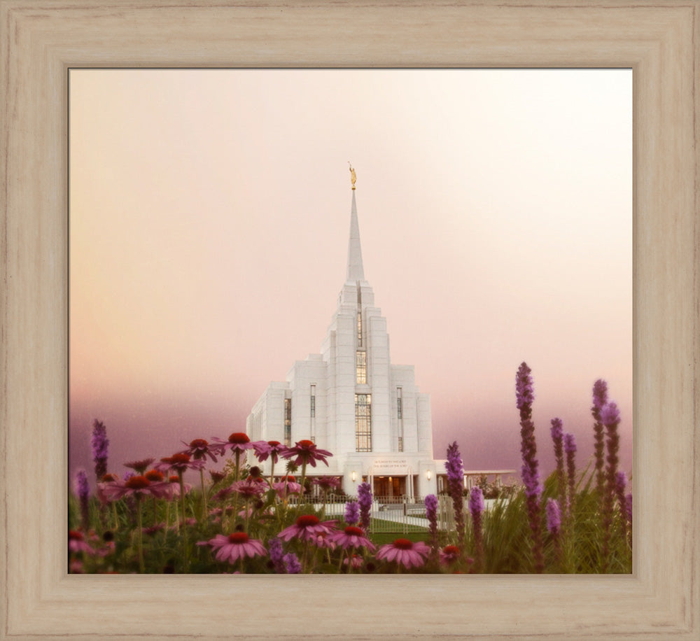 Rexburg Temple - Silk and Purple by Mandy Jane Williams