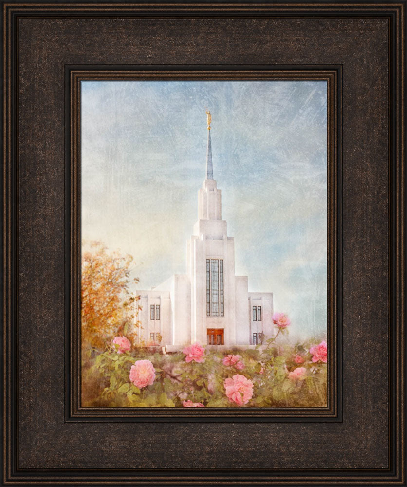 Twin Falls Temple - Autumn Blessings by Mandy Jane Williams