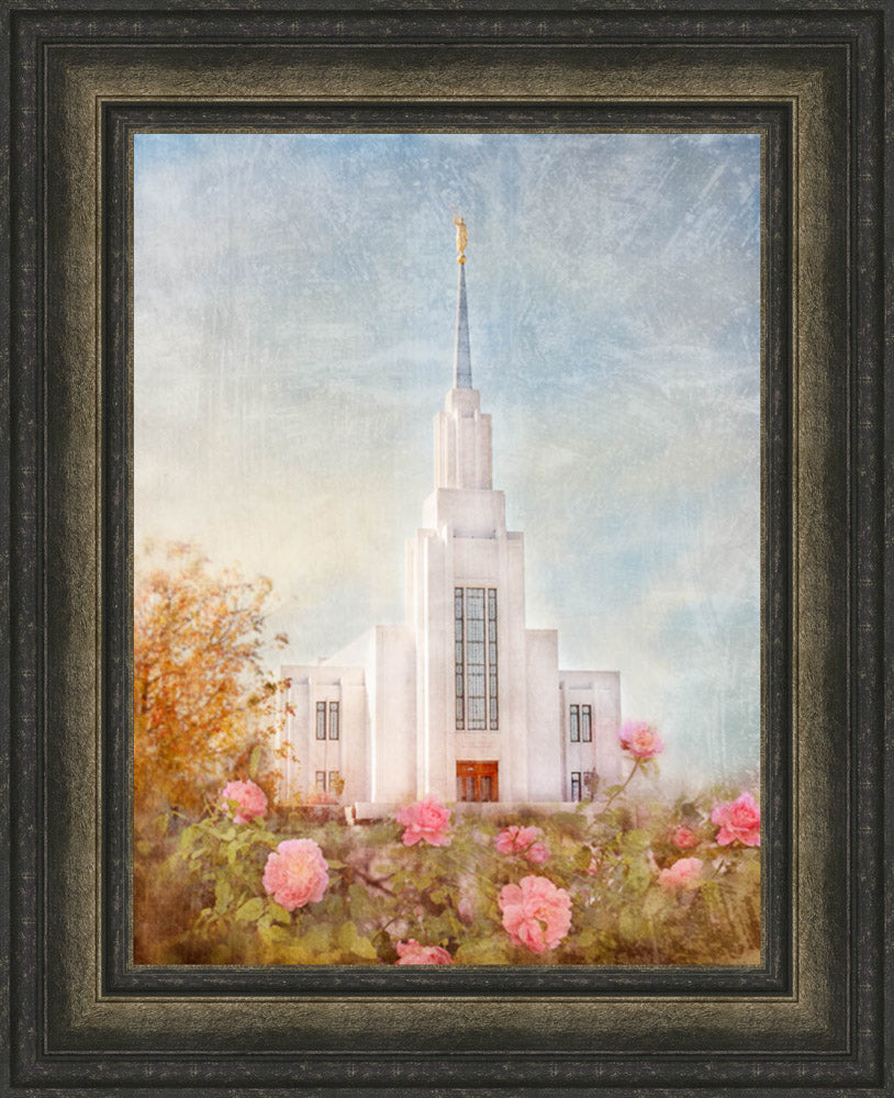 Twin Falls Temple - Autumn Blessings by Mandy Jane Williams