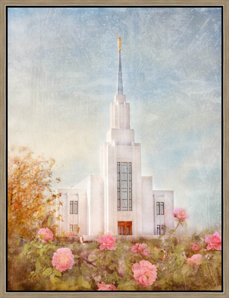 Twin Falls Temple - Autumn Blessings by Mandy Jane Williams
