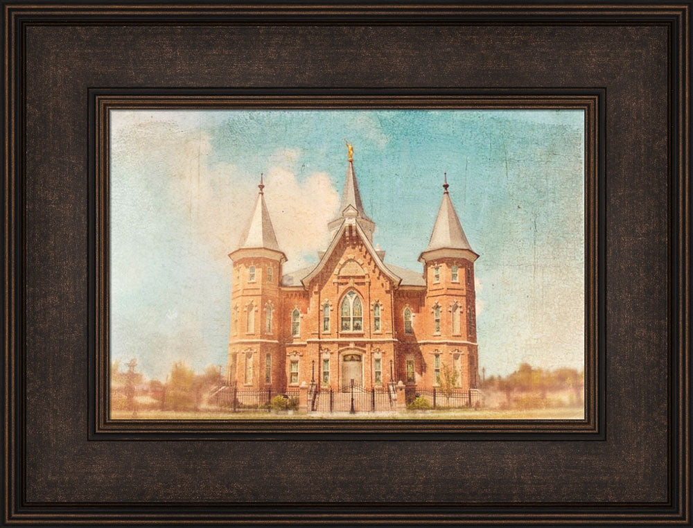 Provo City Center Temple - Blue Antique by Mandy Jane Williams