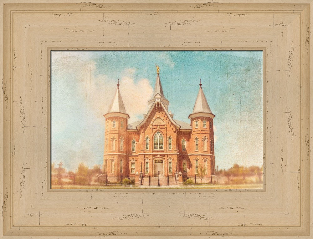 Provo City Center Temple - Blue Antique by Mandy Jane Williams