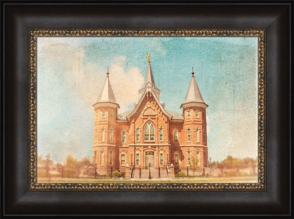 Provo City Center Temple - Blue Antique by Mandy Jane Williams