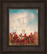 Star Valley Wyoming Temple with Indian Paintbrush by Mandy Jane Williams