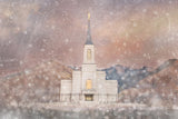 Star Valley Wyoming Temple - Snow by Mandy Jane Williams