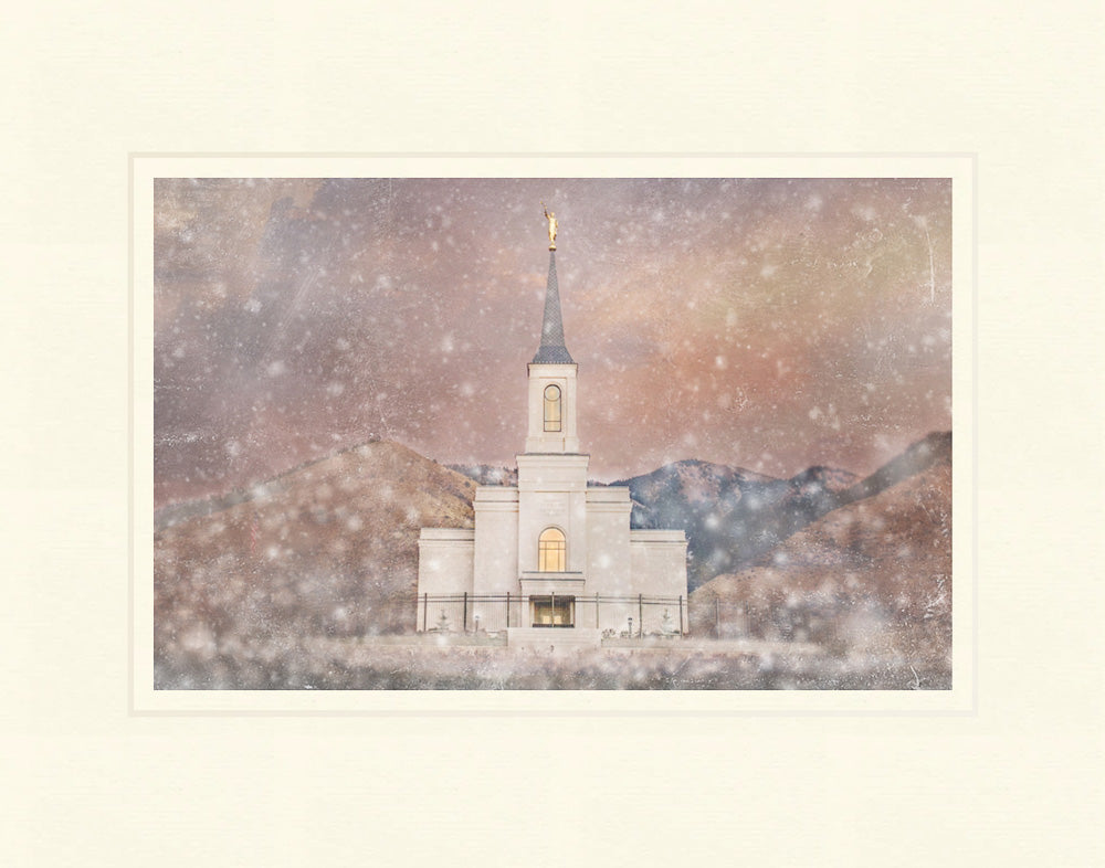 Star Valley Wyoming Temple - Snow by Mandy Jane Williams