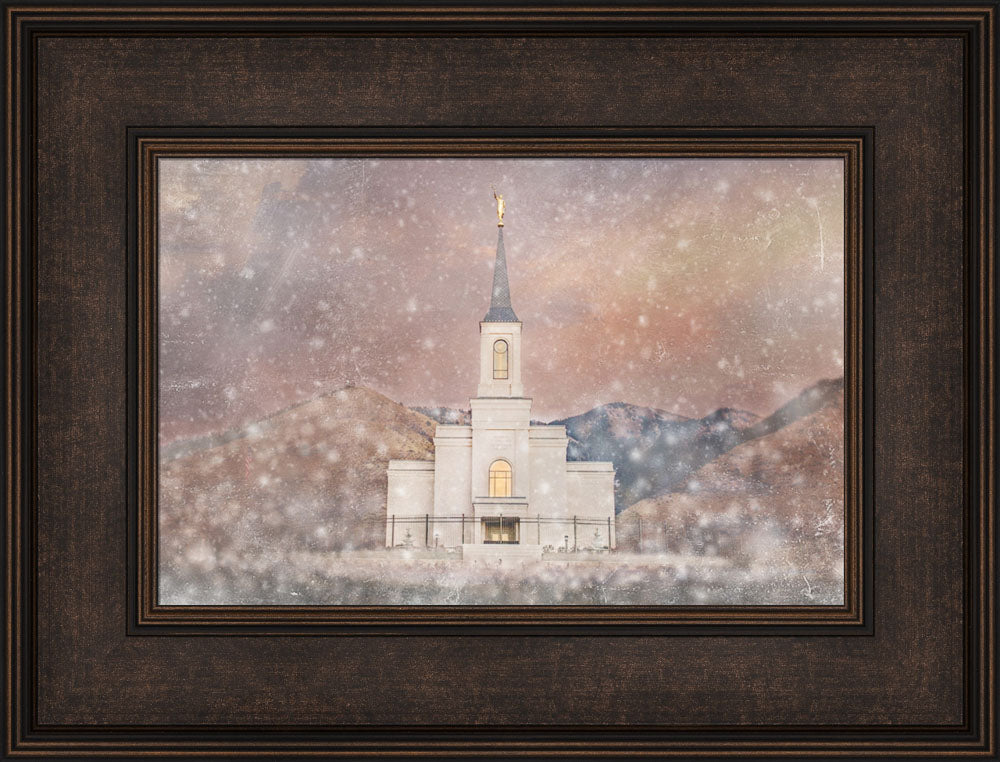 Star Valley Wyoming Temple - Snow by Mandy Jane Williams