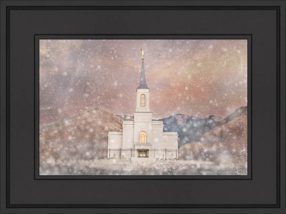 Star Valley Wyoming Temple - Snow by Mandy Jane Williams
