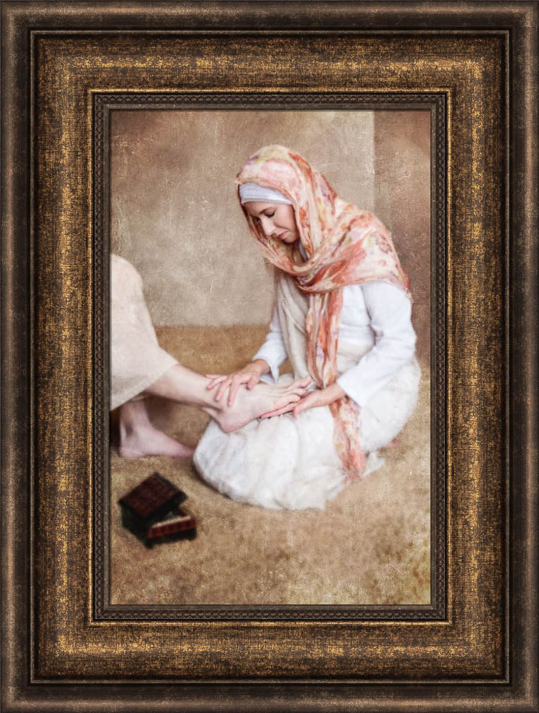 Mary Anointing Christ's Feet by Mandy Jane Williams