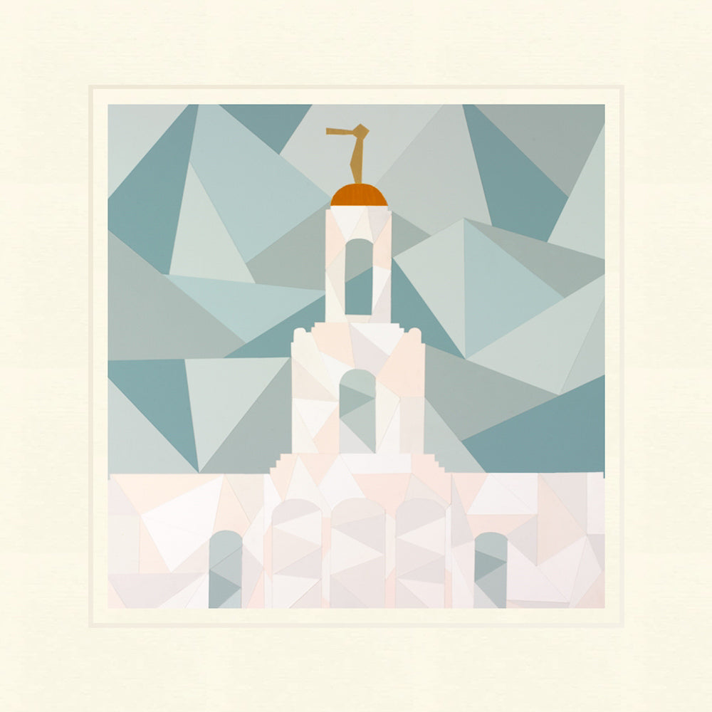 Newport Beach California Temple - Geometric by Madison Wardle