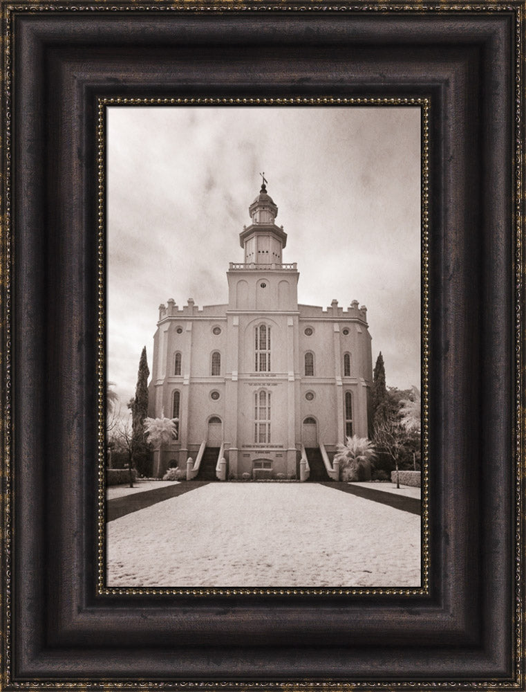 St George Temple - Infared by Robert A Boyd