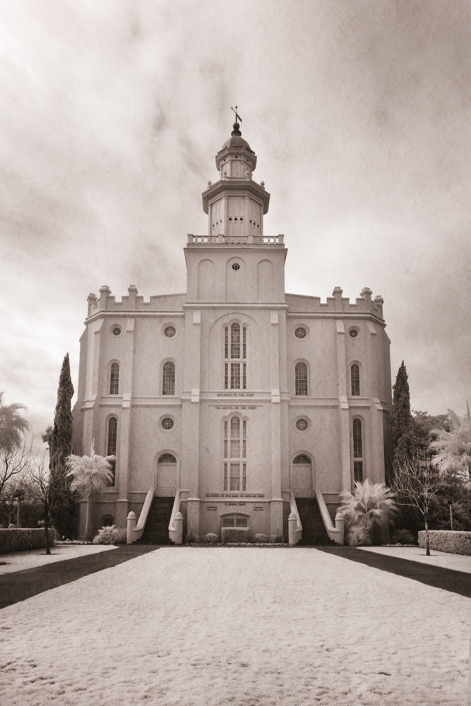 St George Temple - Infared by Robert A Boyd