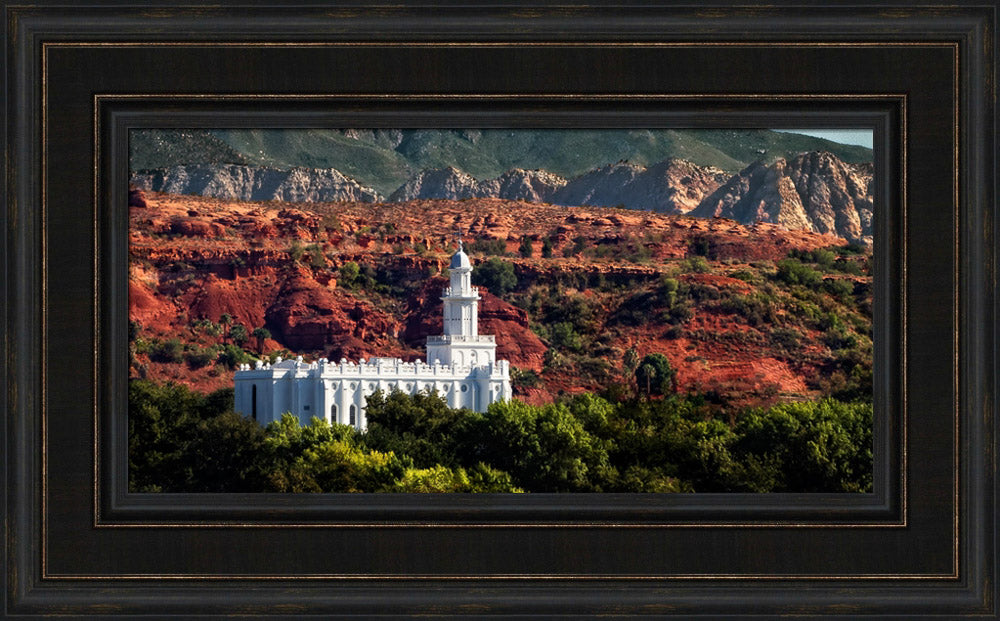 St George Temple - Red Rock by Robert A Boyd