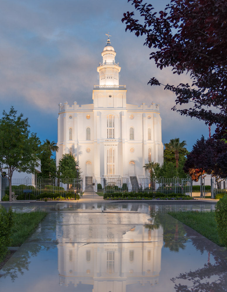 St George Temple - Rain Path by Robert A Boyd