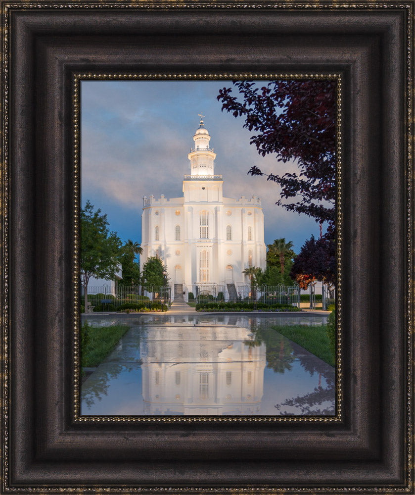 St George Temple - Rain Path by Robert A Boyd