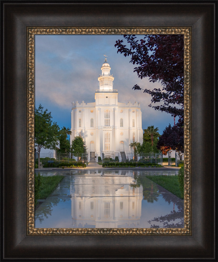 St George Temple - Rain Path by Robert A Boyd