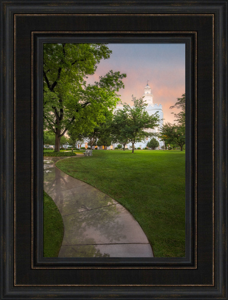 St George Temple - Pathway by Robert A Boyd