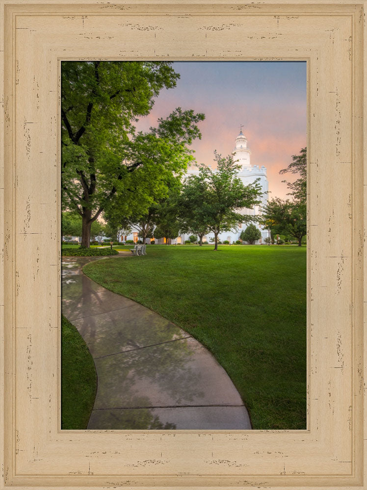 St George Temple - Pathway by Robert A Boyd