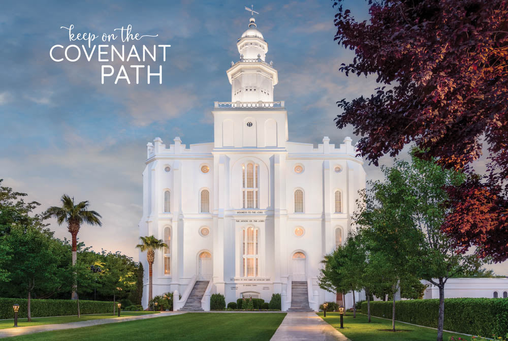 St. George Temple - Purple Tree 12x18 repositionable poster