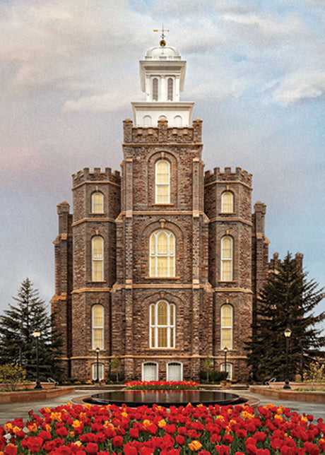 Logan Temple - Tulips by Robert A Boyd