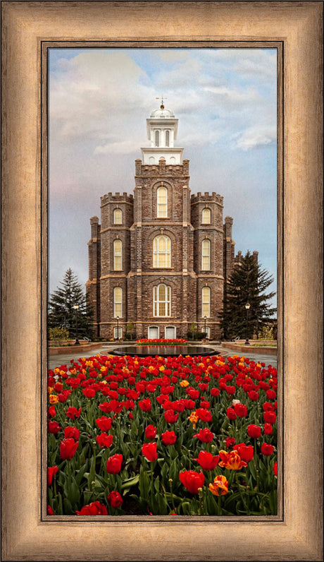 Logan Temple - Tulips by Robert A Boyd