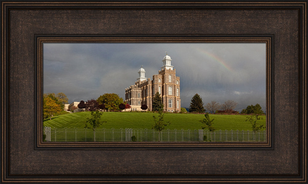 Logan Temple - Spring Panoramic by Robert A Boyd