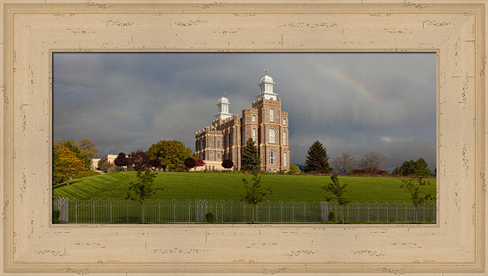Logan Temple - Spring Panoramic by Robert A Boyd