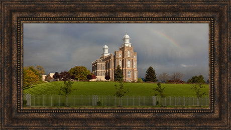 Logan Temple - Spring Panoramic by Robert A Boyd