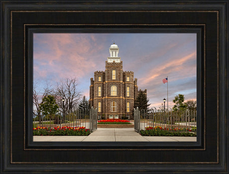 Logan Temple - Gate Tulips by Robert A Boyd