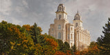 Manti Temple - Fall Trees by Robert A Boyd