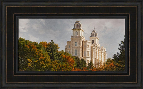 Manti Temple - Fall Trees by Robert A Boyd