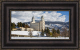 Manti Temple - Snow Panoramic by Robert A Boyd