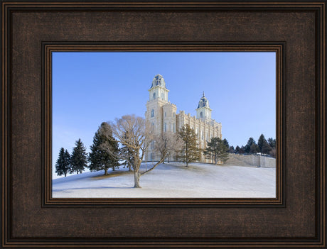 Manti Temple - Snowy Hill by Robert A Boyd