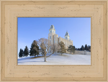 Manti Temple - Snowy Hill by Robert A Boyd