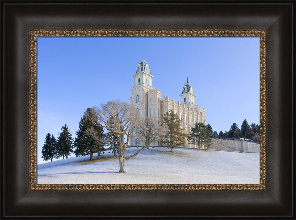 Manti Temple - Snowy Hill by Robert A Boyd