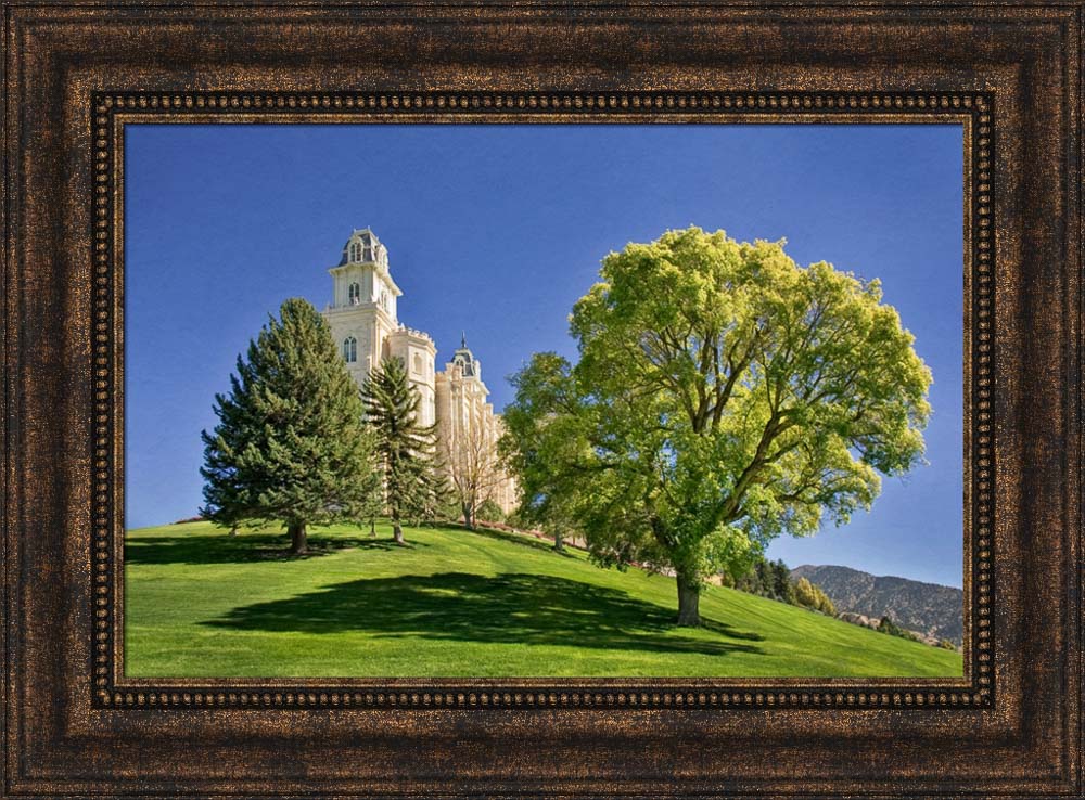 Manti Temple - Summer Tree by Robert A Boyd