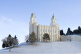 Manti Temple - Winter by Robert A Boyd