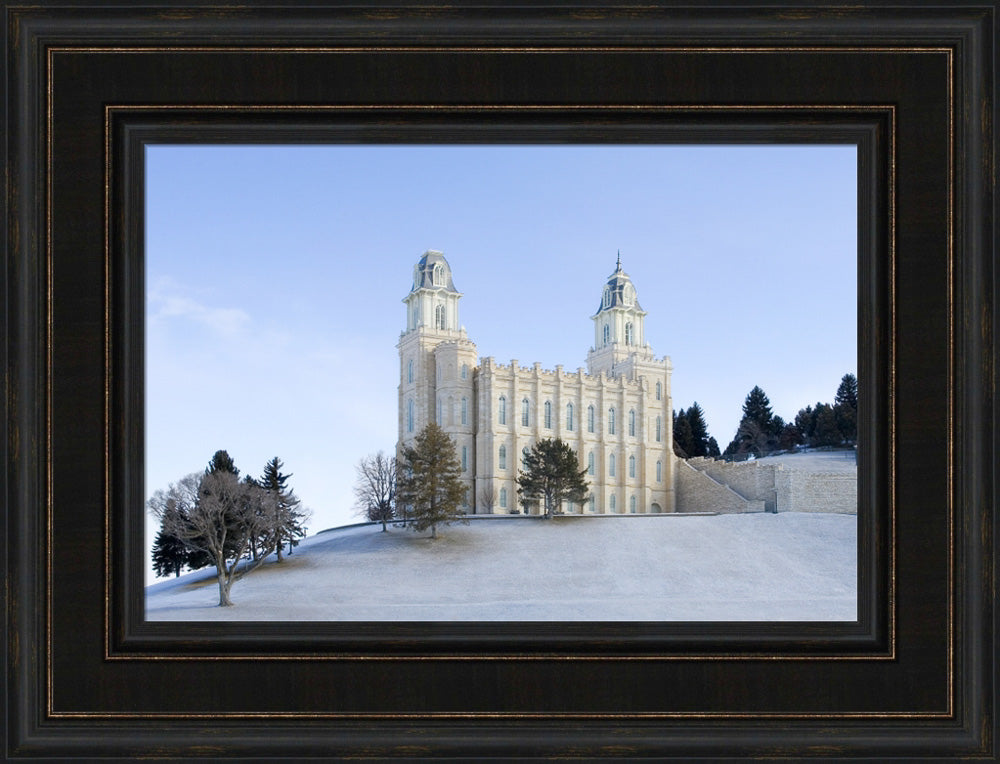 Manti Temple - Winter by Robert A Boyd