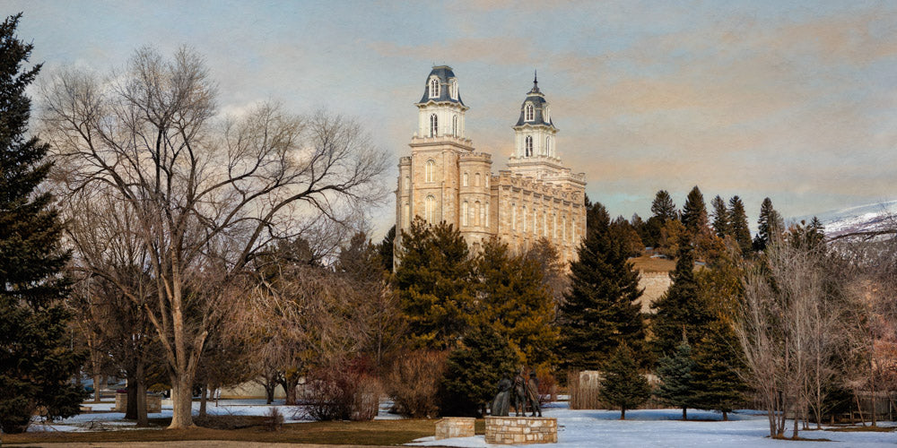 Manti Temple - Seasons Crossing by Robert A Boyd