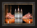 Salt Lake Temple - Christmas Reflections by Robert A Boyd