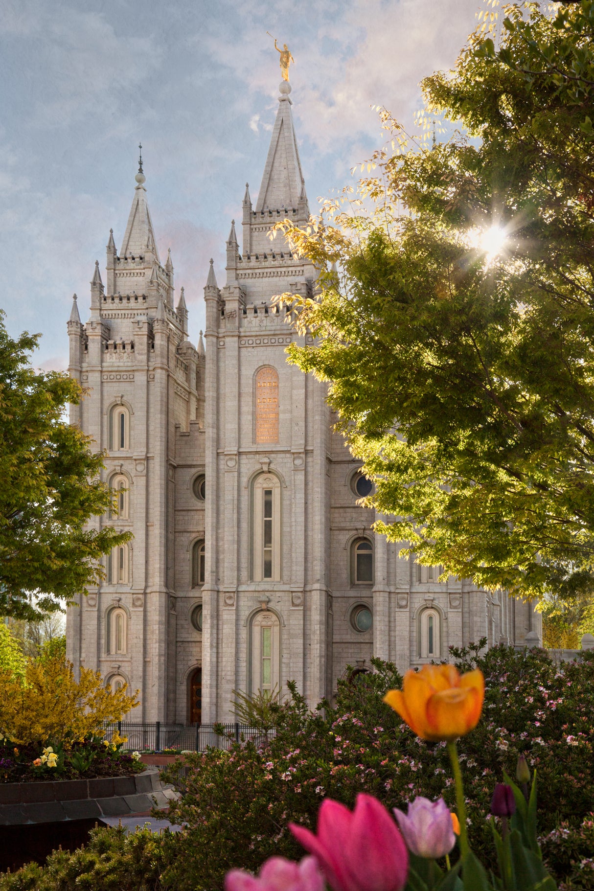 Salt Lake Temple - Springtime in Zion by Robert A Boyd