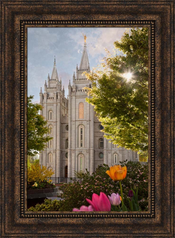 Salt Lake Temple - Springtime in Zion by Robert A Boyd