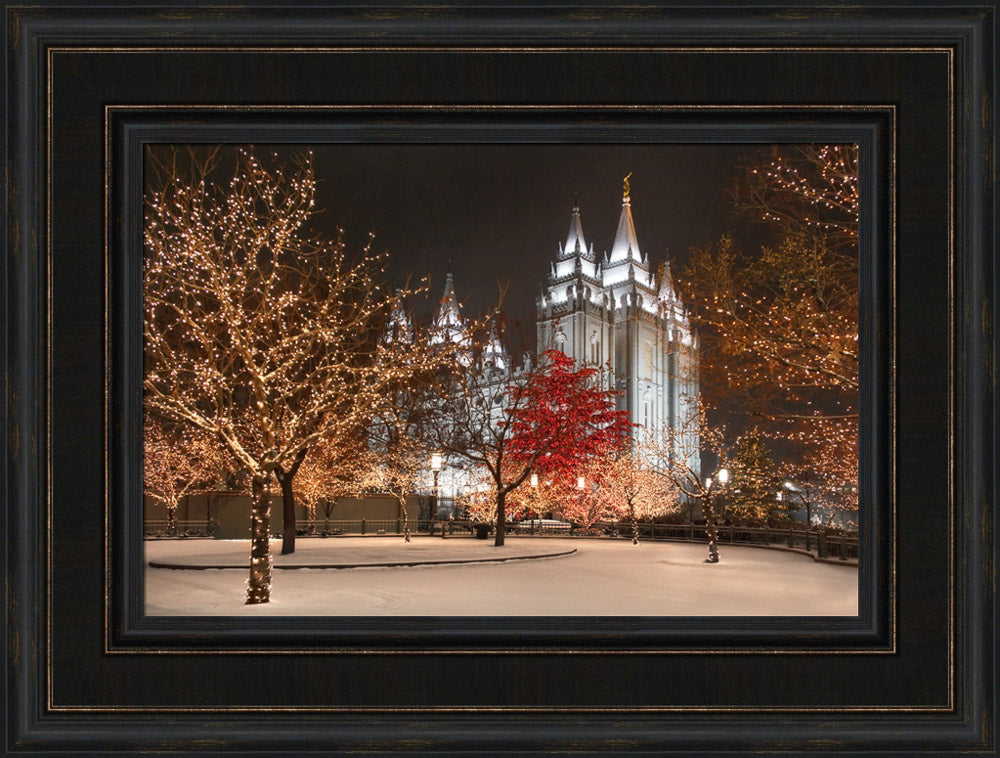 Salt Lake Temple - Silent Night by Robert A Boyd