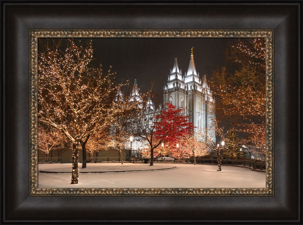 Salt Lake Temple - Silent Night by Robert A Boyd