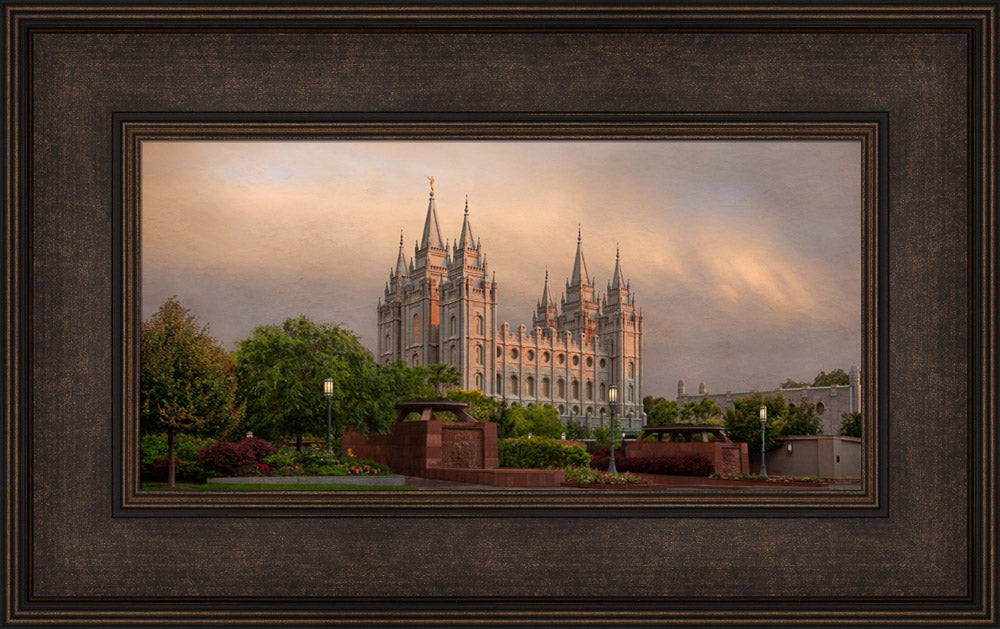 Salt Lake Temple - Refuge 24x48 Final by Robert A Boyd